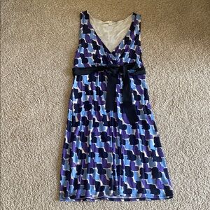 Boden Blue Sleeveless V-Neck Midi Sundress